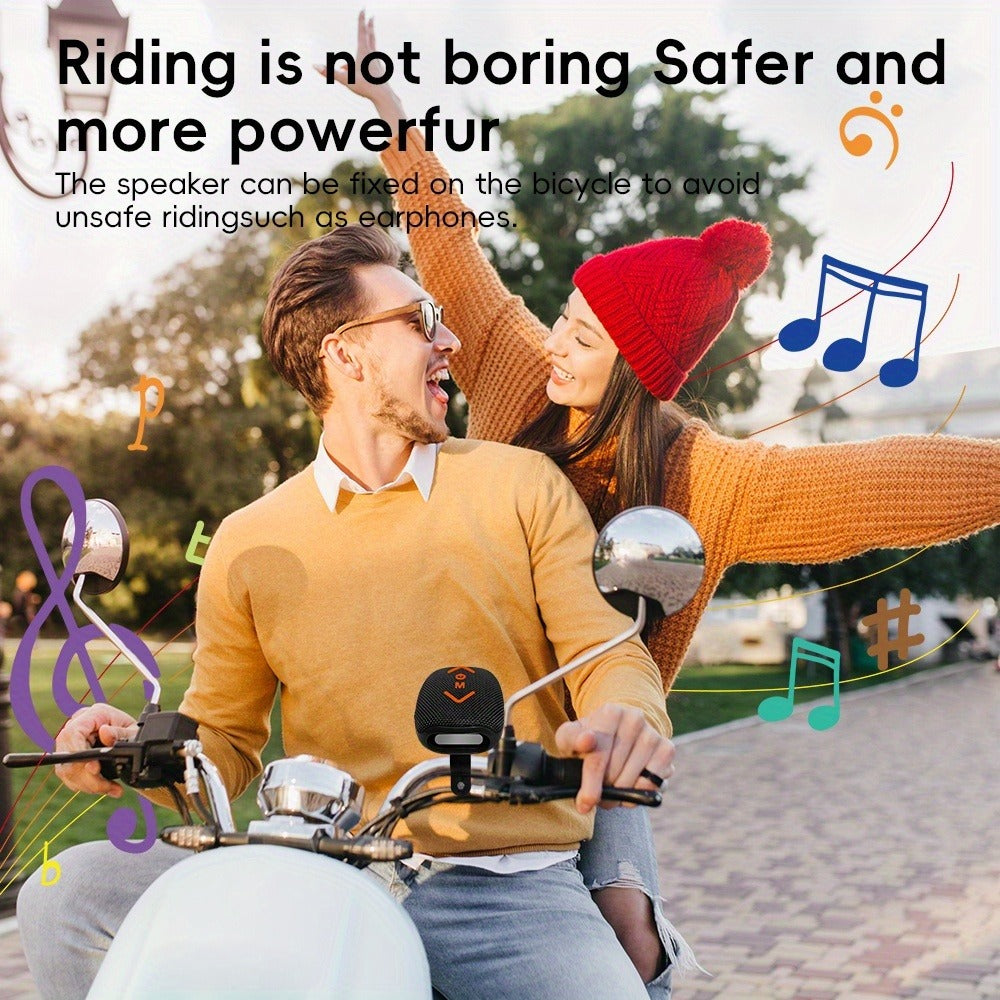 Wireless Bike Speaker with Removable Bicycle Mount for an Everyday Personal Care Routine, with the Listed Configuration