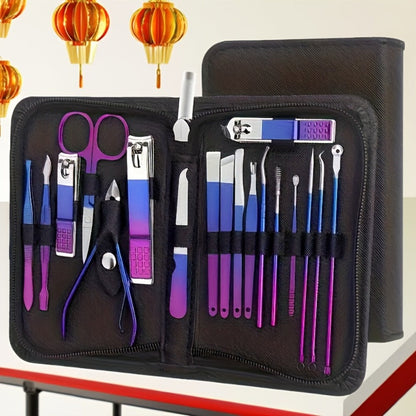 Manicure Set 9 18 30 60pcs Professional Nail Clipper Pedicure Kit Portable Travel Grooming Tools – Cuticle Trimmer Nail File Nail Care Gift