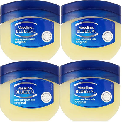 Petroleum Jelly 4-Pack Vaseline Original 50ml Each, Fragrance-Free Skin Protectant & Moisturizer for Dry