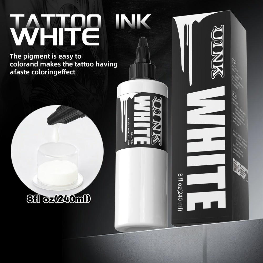Tattoo Ink UINK 8.12oz 240ml Black, White or White Plus Triple Black Bottle Options with Item-Specific Color, Capacity and Bottle Choices