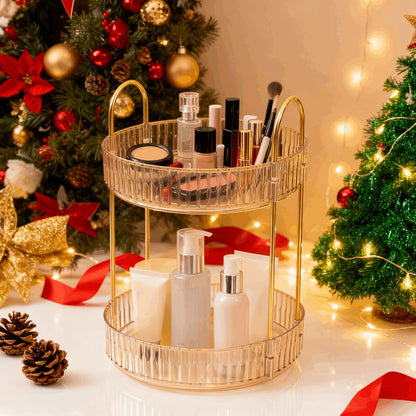 360 Rotating Makeup Organizer Skincare Storage Rack – Multi-Layer Detachable Cosmetic Organizer for Perfume, Lipstick, Skincare