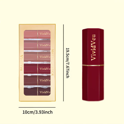 Cream Lipstick Set 6 Colors Long-Lasting Moisturizing – Smooth Creamy Finish Lip Color for All Skin Tones Everyday Party Holiday Makeup Gift