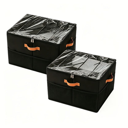 Sixteen-Compartment Foldable Shoe Storage Box with Flip-Top Cover, Side Handles and One- or Two-Piece Sets