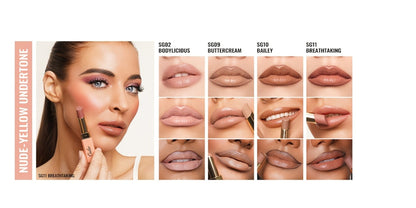 Oulac Nude Satin Lipstick Set 12g Each – Lightweight Moisturizing Full Coverage Cream-to-Satin Formula, Skin-Flattering Nude Lip Color