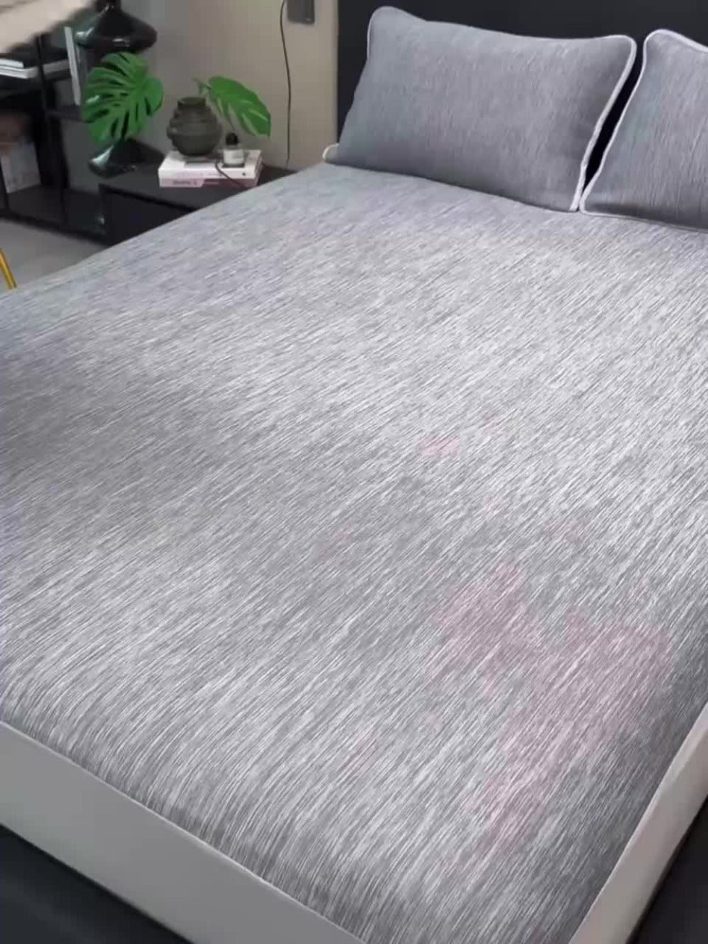 Cooling Blanket for Summer – Breathable Lightweight Throw with Soundwave Embossed Striped Design, 100% Polyester Machine Washable Blanket
