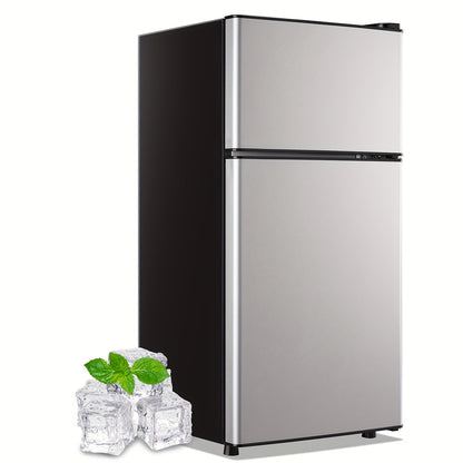 Mini Refrigerator with Freezer, 2.4 Cu Ft Double Door Small Fridge with Removable Shelves & Adjustable Feet