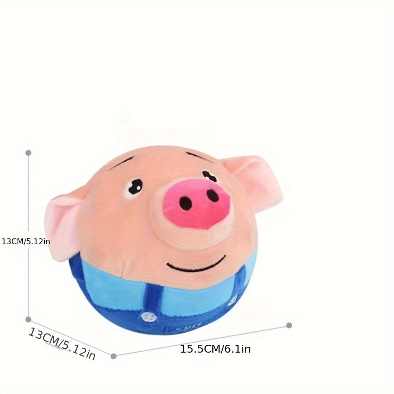 Interactive Bouncing Dog Toy Ball with Sound – Smart Electric Squeaky Pet Toy, Rechargeable Washable Jumping Ball with Recording & Music