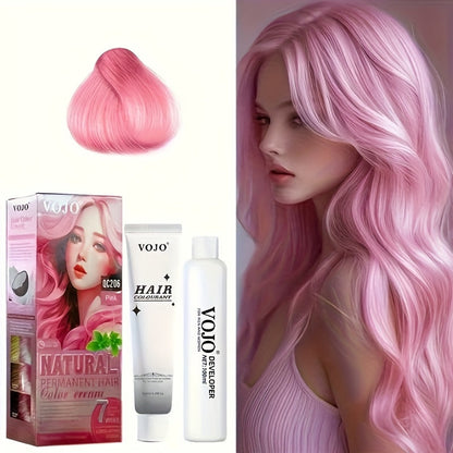 Permanent Hair Dye Kit 12 Vibrant Colors with Developer & Applicator Tools Bleach Blonde Ash for Bath Time, Home Spa and Personal Care