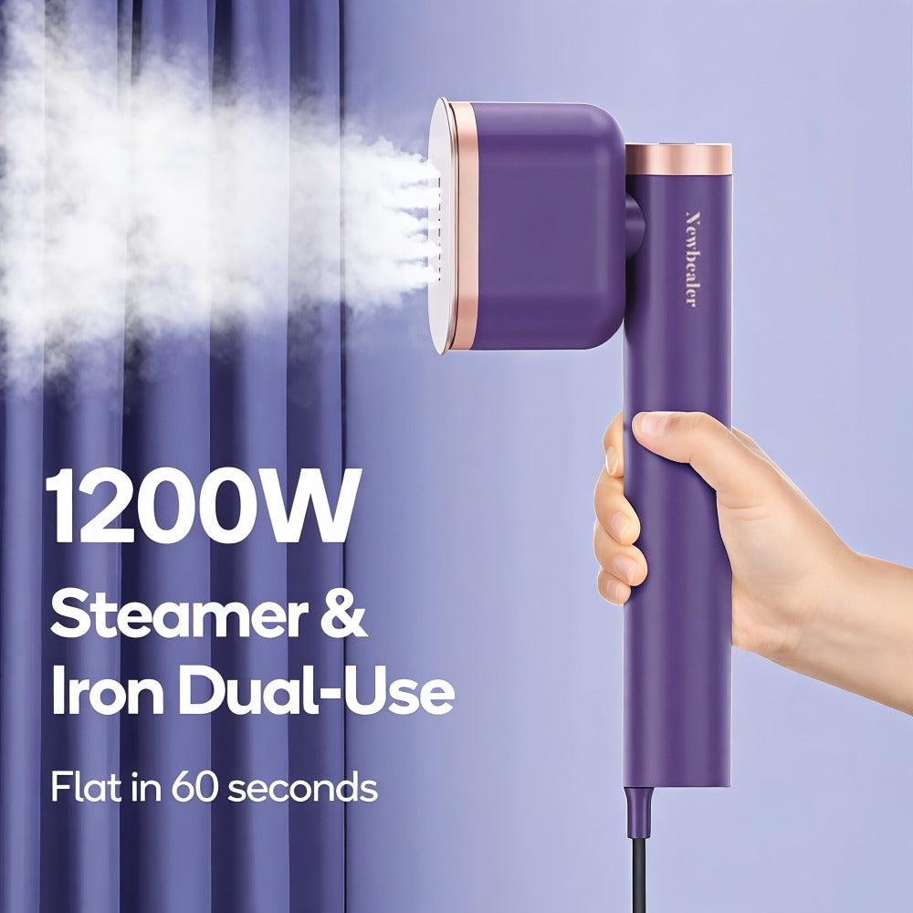 Handheld Garment Steamer 1200W – Portable Clothes Steamer with 15-Second Heat-Up, Dual Steam Settings, Lightweight Travel & Home Steam Iron