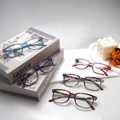 Reading Glasses – Five-Pair Multicolor Reader Set with Adjustable Spring Hinges with Multiple Strength and Color Options