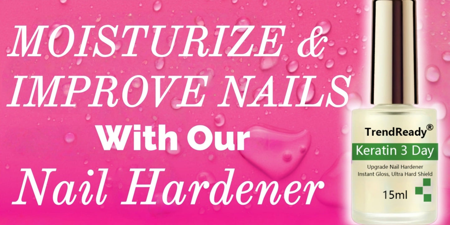 Vitamin E & Hyaluronic Acid Nail Hardener 2PCS 0.51oz – Protein Base Coat Ridge Filler & Concealer Quick Air-Dry Formula