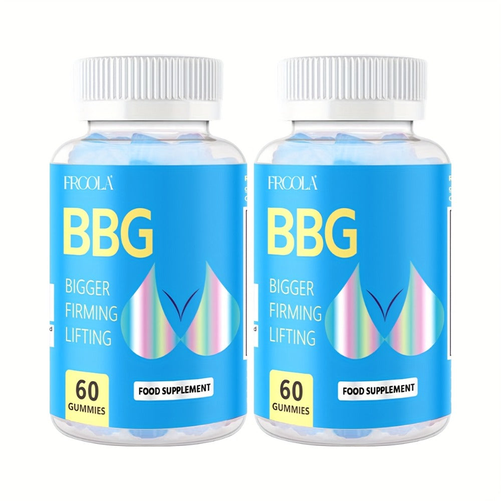 Women's BBL & BBG Herbal Gummies, Bum & Chest Enhancement Support Supplement for Women, Strawberry Flavor