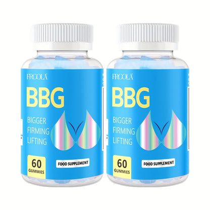 Women's BBL & BBG Herbal Gummies, Bum & Chest Enhancement Support Supplement for Women, Strawberry Flavor