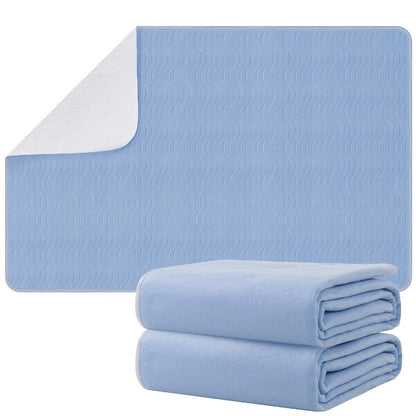 Bed Pads 2 Pack - Heavy Absorbency Reusable Incontinence Mattress Protector for Adults, Elderly & Pets