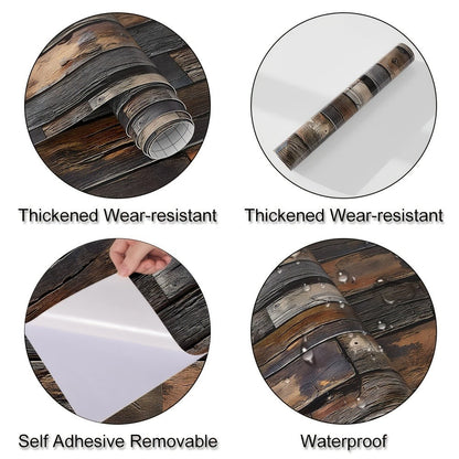 3D Brick Foam Wallpaper Self Adhesive Peel and Stick Wall Panels PVC Rustic Brick Pattern, for Entryways, Bedrooms and Living Spaces