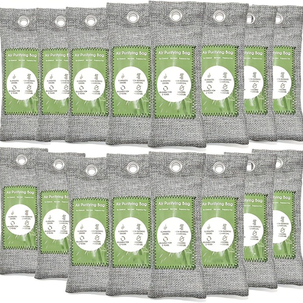 Bamboo Charcoal Air Purifying Bags Odor Absorber & Moisture Absorber Natural Activated for Entryways, Bedrooms and Living Spaces