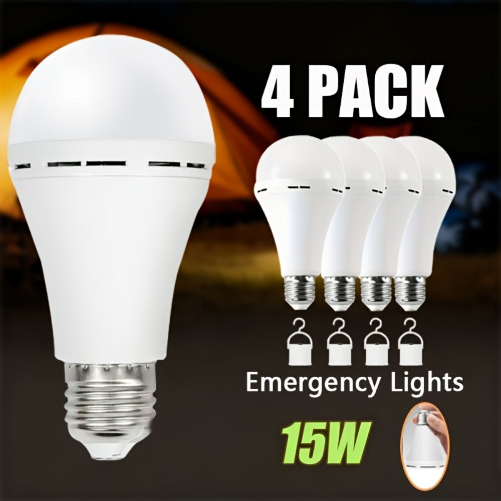 Emergency Light Bulb for Power Outages 2000mAh Rechargeable LED 6000K with Backup Battery, Auto-On Failure Detection