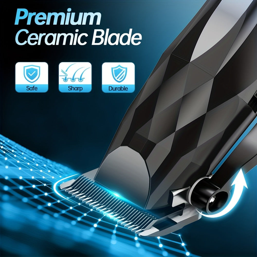 Electric Hair Clipper 2-Pack for Men – Professional Cordless Hair Trimmer Set for Home Car Business Travel