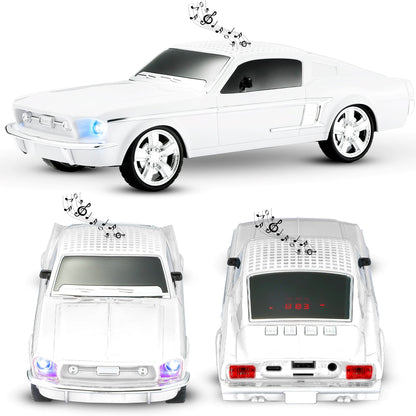 Fuzix WS-1967 Classic Car Bluetooth Speaker with LED Lights | Retro Replica Wireless Stereo, FM Radio, USB/TF/AUX, Built-in Mic
