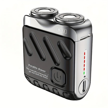 Electric Shaver Magnetic Dual-Blade Mini Razor with Two Speeds, USB Charging and Select Waterproof Options