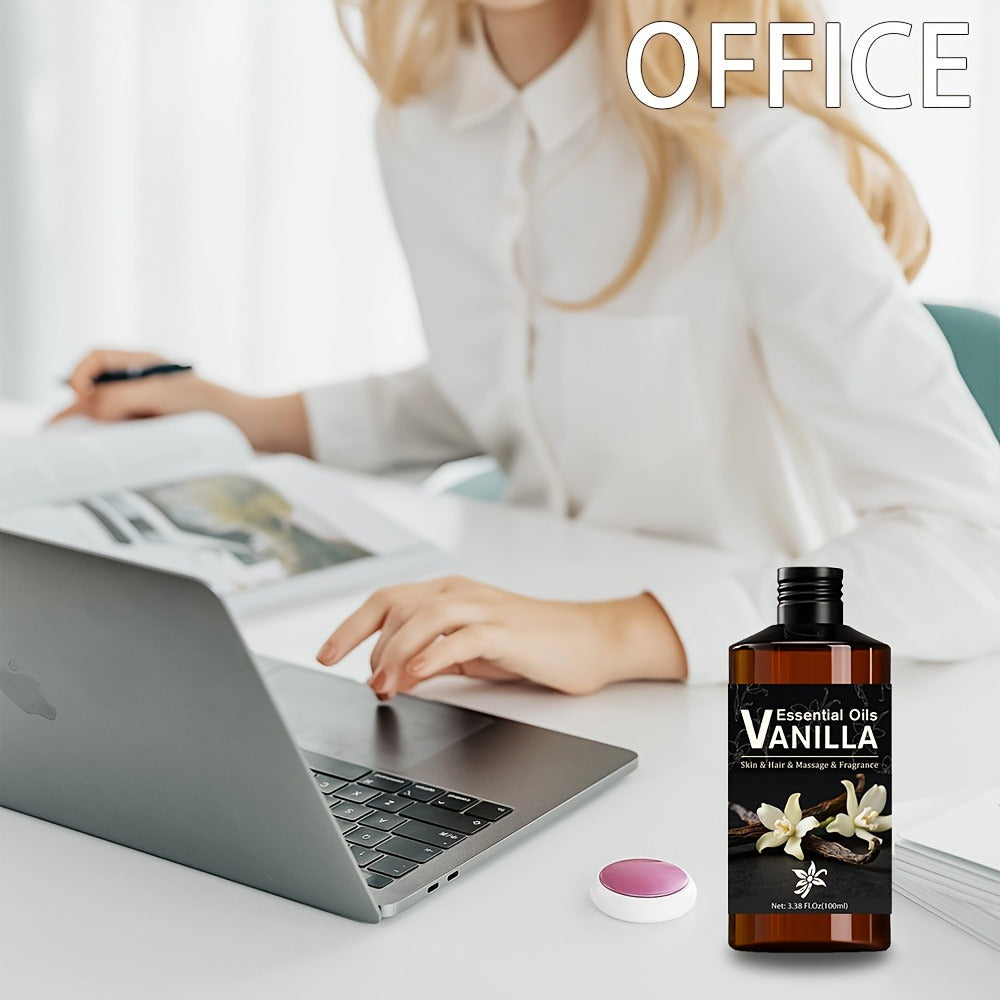 Aromatherapy Oil Vanilla Blend with Castor, Jojoba, Glycerin and Plant Extract in 100ml Bottle