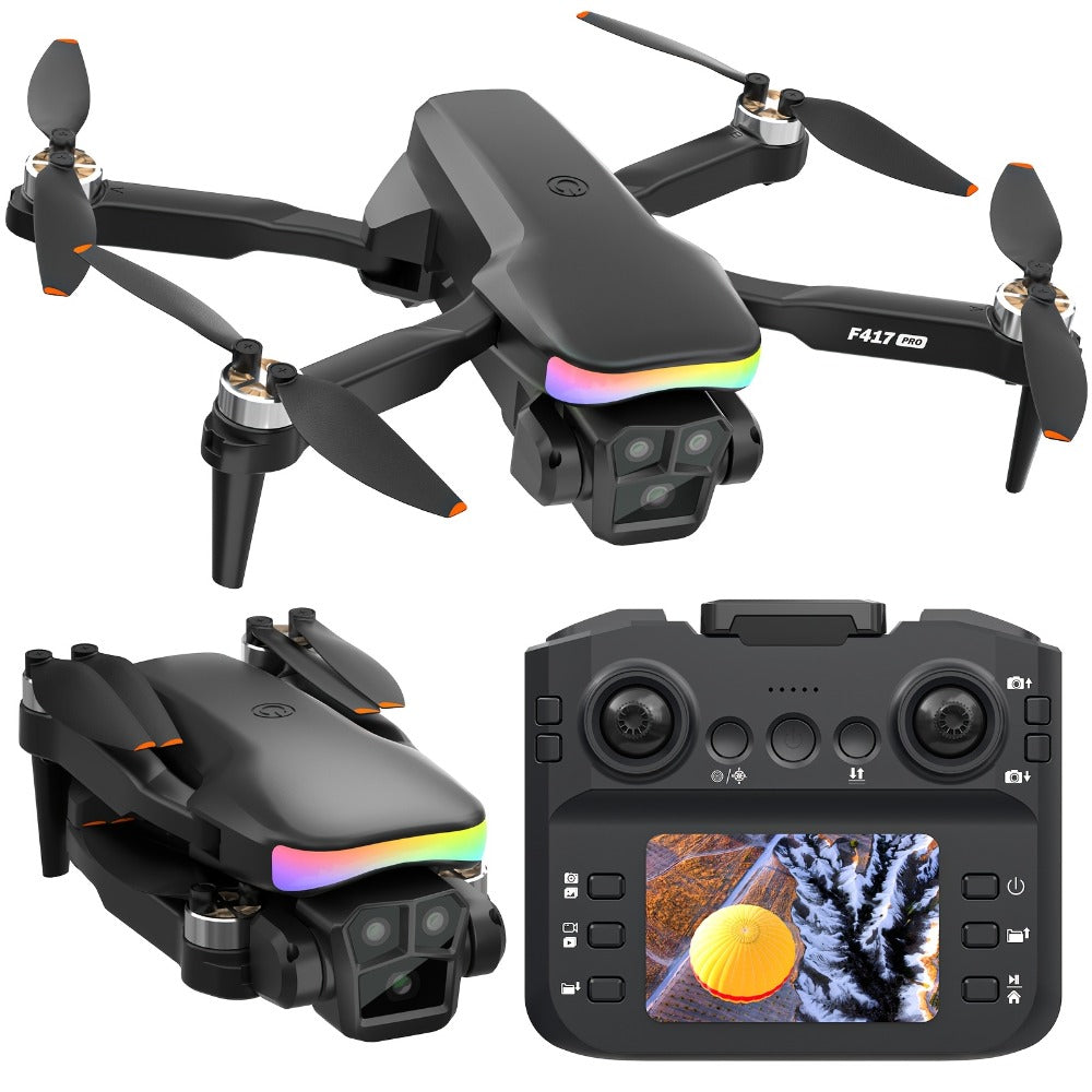 LCD Screen Drone Dual Cameras Brushless Motor Foldable RC Quadcopter with the Listed Color, Size or Set Options for Everyday Use