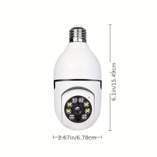 Light Bulb Security Camera 2-Pack 4MP E27 WiFi, Full Color Night Vision, Motion Detection Alerts