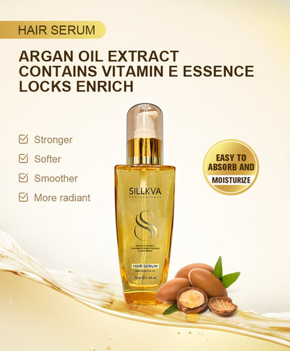 Argan Hair Oil & Rose Scented Spray Set for Women | Moroccan Penetrating Treatment Smooths Frizz Moisturizes Strengthens | Long-Lasting Rose