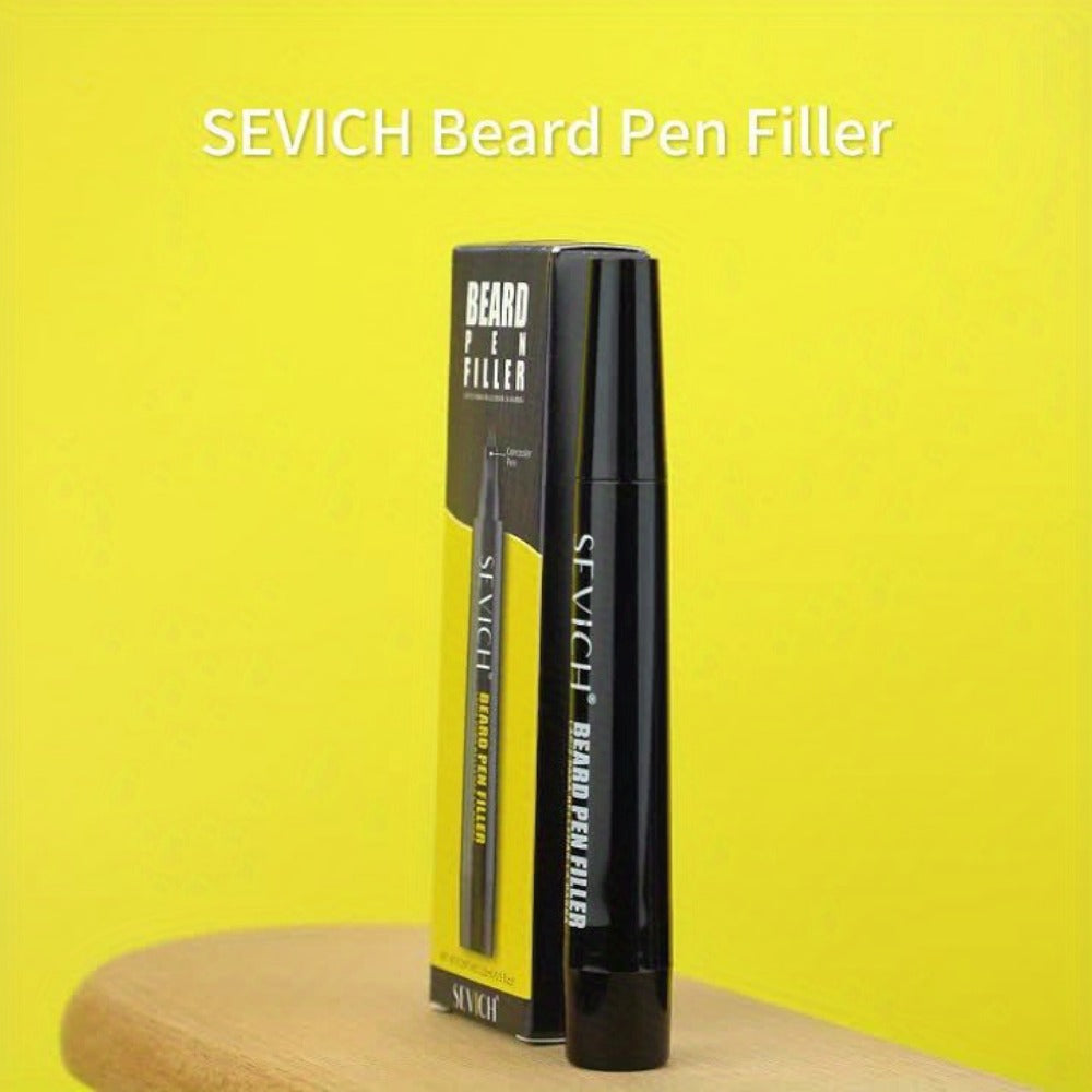 Beard Filler Pencil with Brush, Waterproof Beard Pencil for Fuller Thicker Beard, Fills Sparse Patchy Beard & Mustache