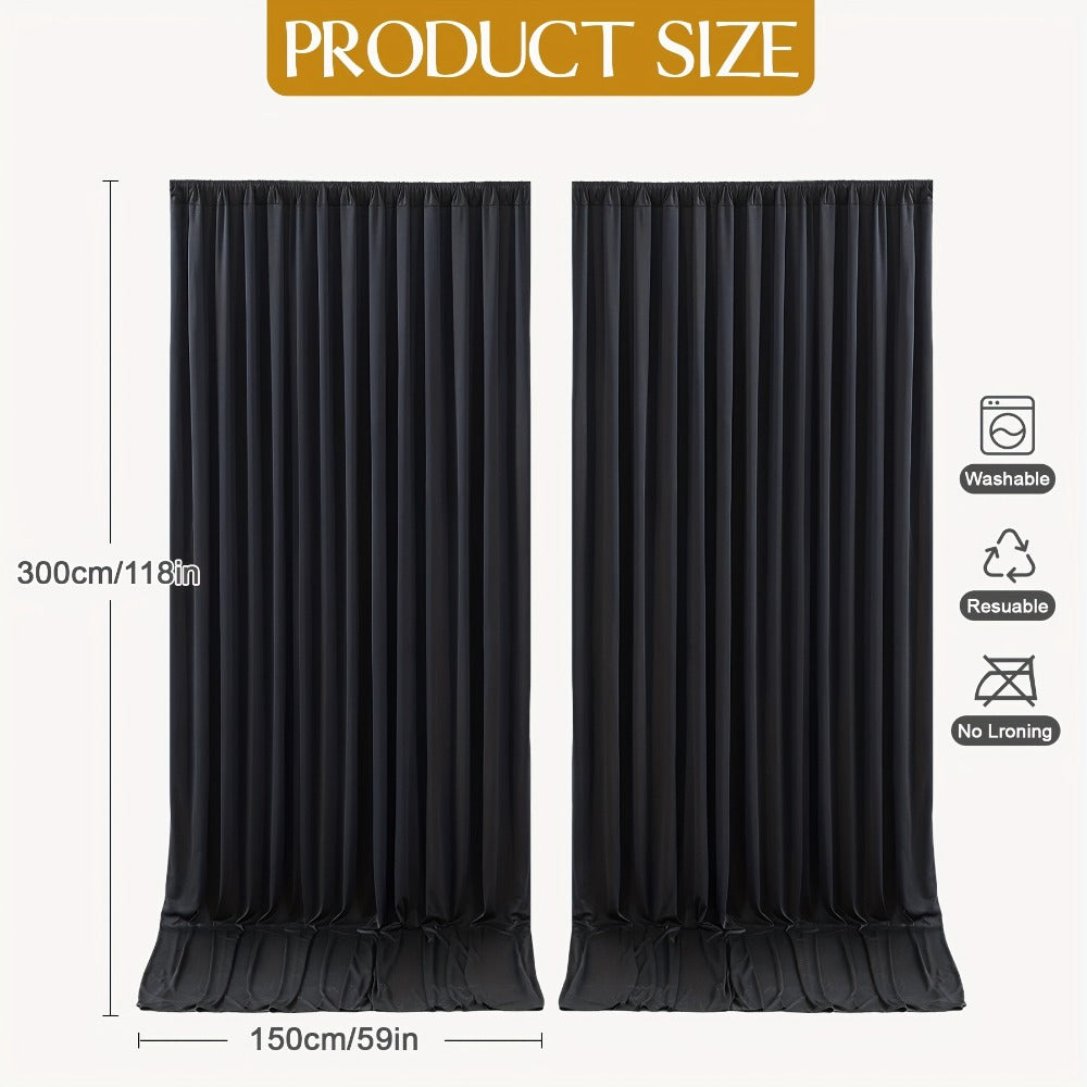4-Pack 5x10ft Elegant Spandex Photography Backdrop | Wear-Resistant, Wrinkle-Free, Soft & Opaque Party Decoration Banners for Weddings
