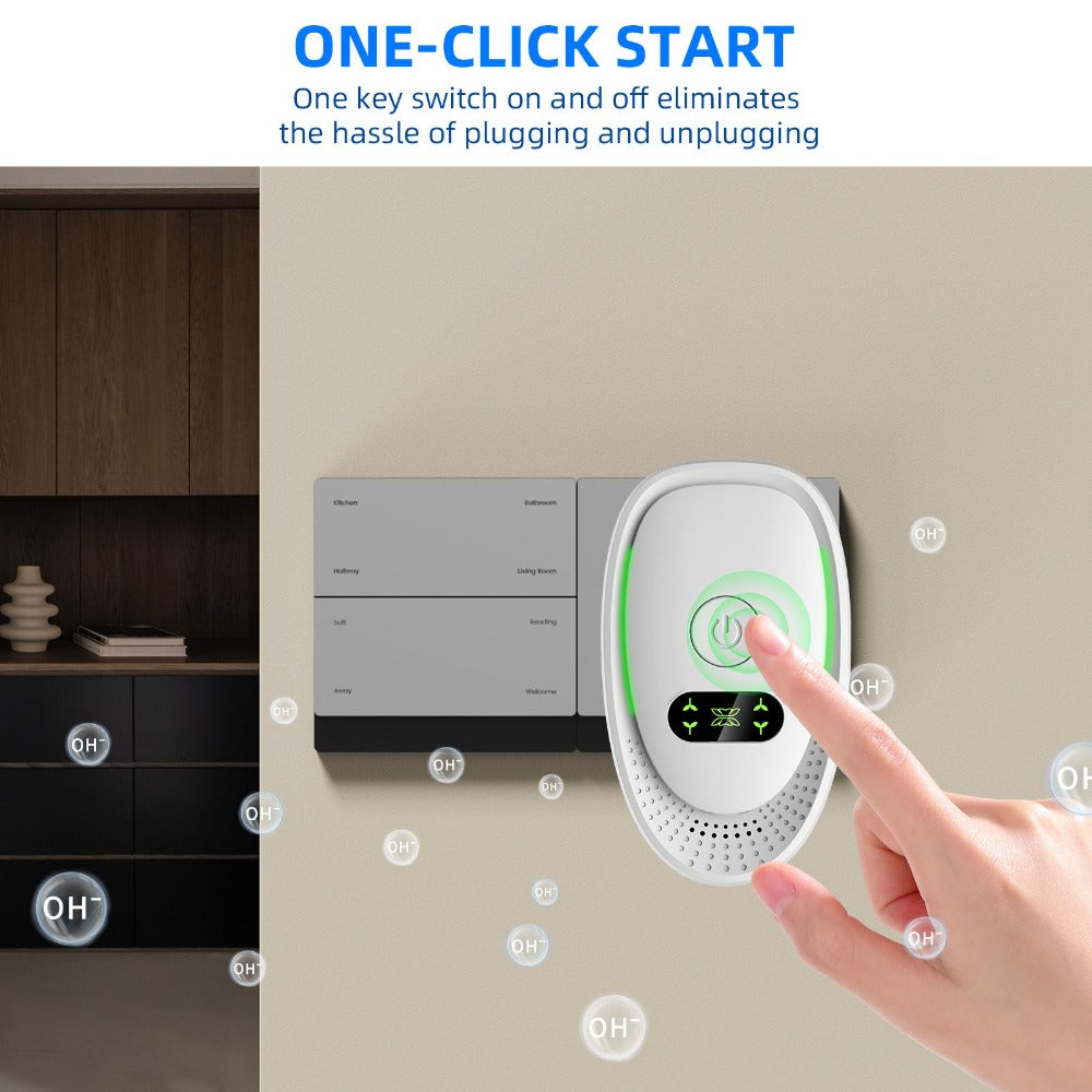 Portable Ozone Air Purifier & Sanitizer, Formaldehyde, Smoke & Dust Eliminator for Home, Office, Car & Bedroom
