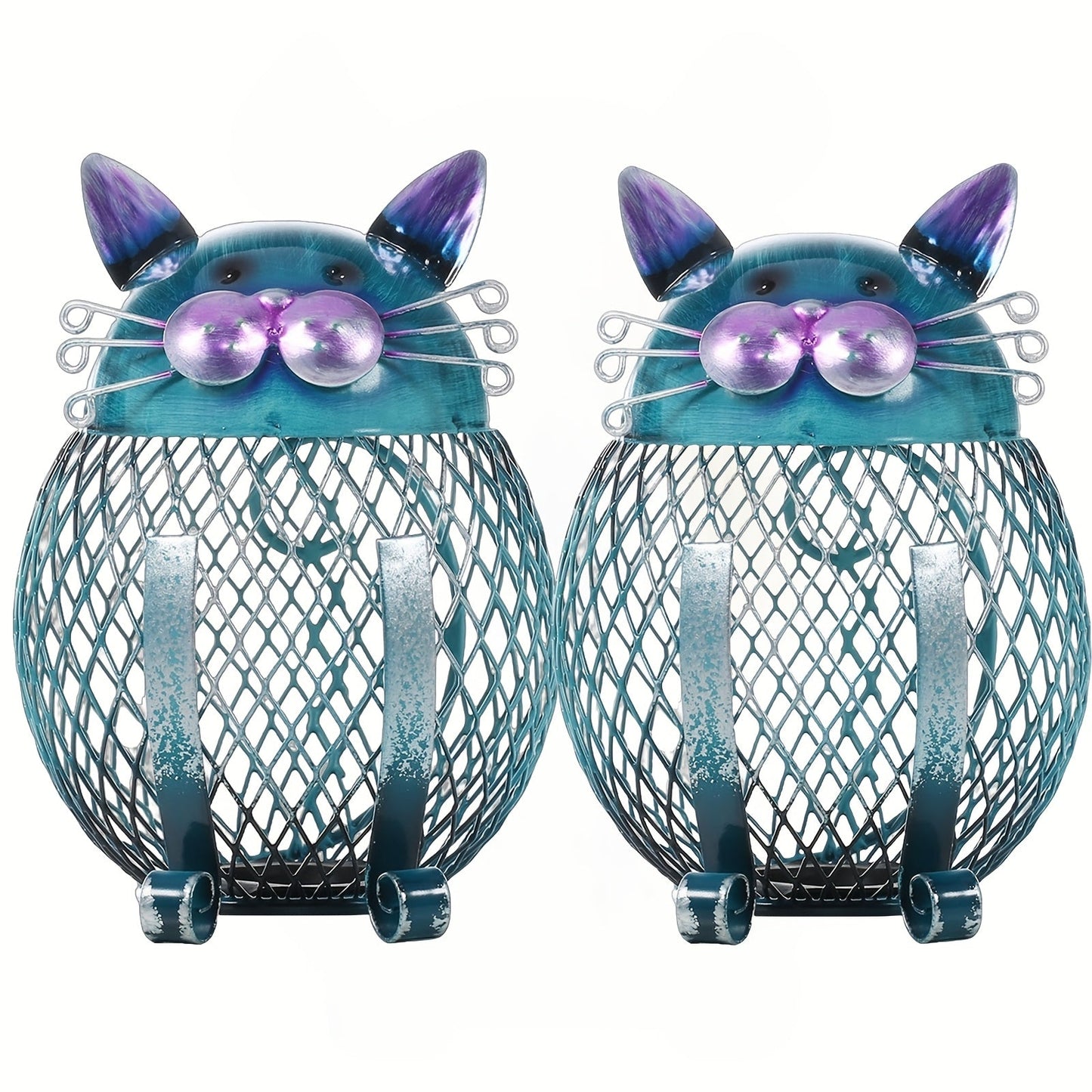 Ceramic Cat Piggy Bank with Removable Bottom Lid – Cute Kitten Coin Bank Figurine for Kids & Adults, Cat Lover Gift