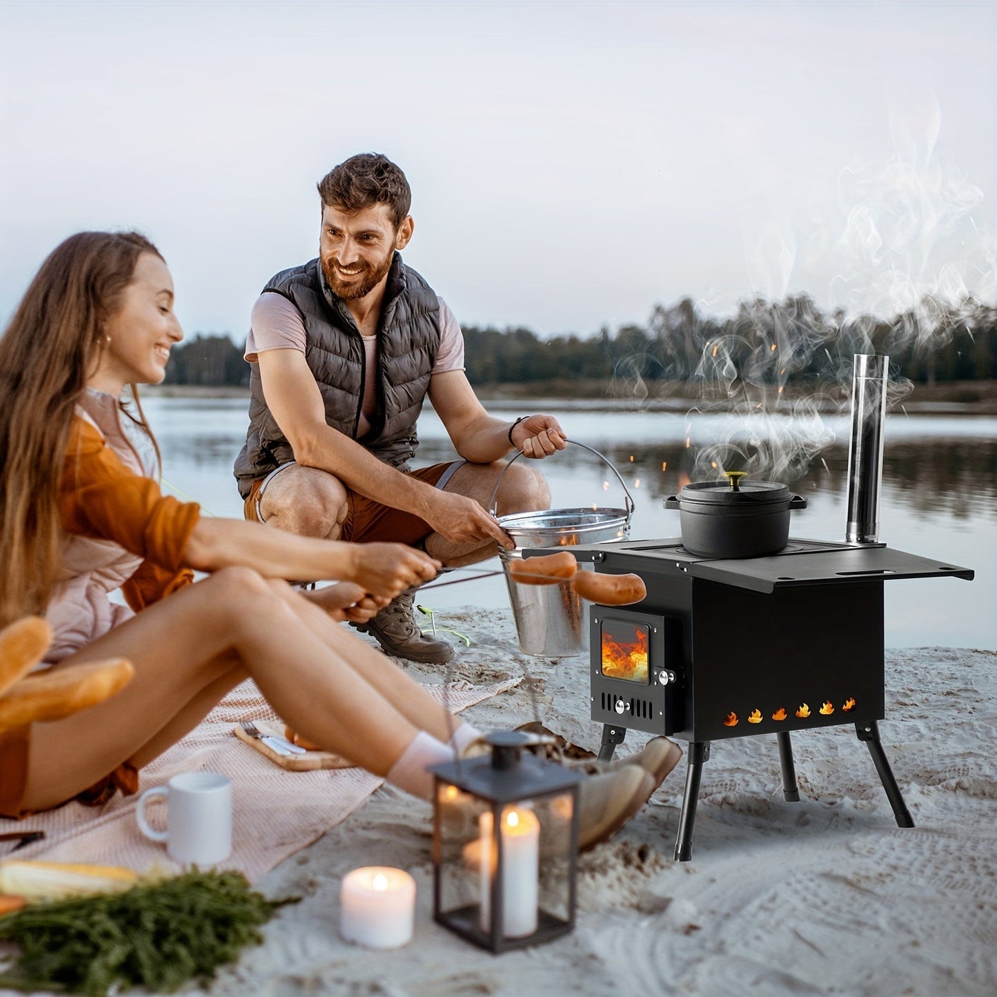 Tent Wood Stove Portable for Garden, Patio and Yard Use, with the Listed Configuration, for Everyday Use and Organized Storage
