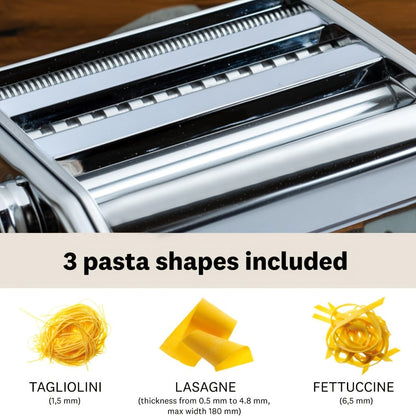Pasta Maker Machine Manual 9 Adjustable Thickness Settings Stainless Steel Pasta & Noodle for Home Cooking, Dining and Outdoor Meals