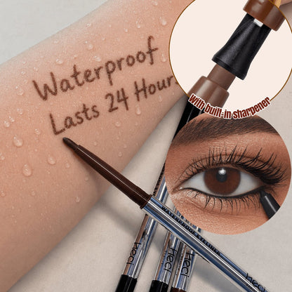 Three-Piece Matte Gel Eyeliner Pencil Set in Deep Brown, Medium Brown and Black for Eye Makeup