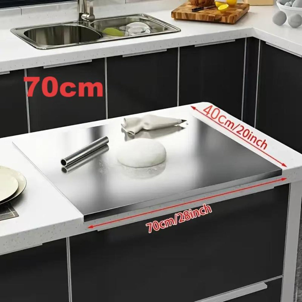 Chopping Board, Stainless Steel Cutting Board Extra Large, Heavy Duty Kitchen Chopping Board for Meat Vegetables Dough