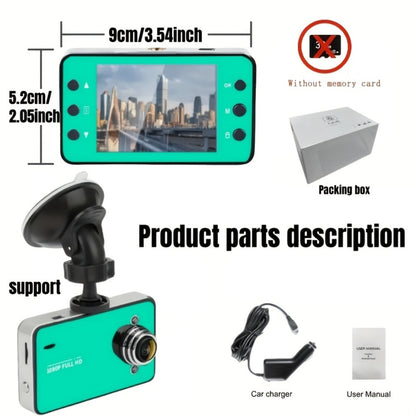 1080P Dash Cam with Night Vision & Loop Recording – 2.2" Car DVR Camera, Suction Cup Mount, Single Lens, No SD Card Required