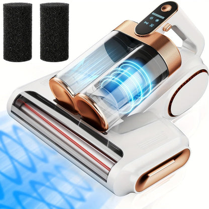 Mattress Vacuum Cleaner Handheld 16kPa Suction with UV Lamp & 80000RPM Soundwave Technology – Portable Dual Cup Bed Vacuum for Dust Mites