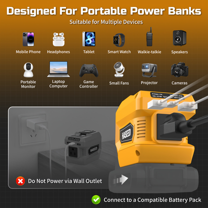 Power Inverter for an Everyday Personal Care Routine, with the Listed Configuration, for Everyday Use and Organized Storage