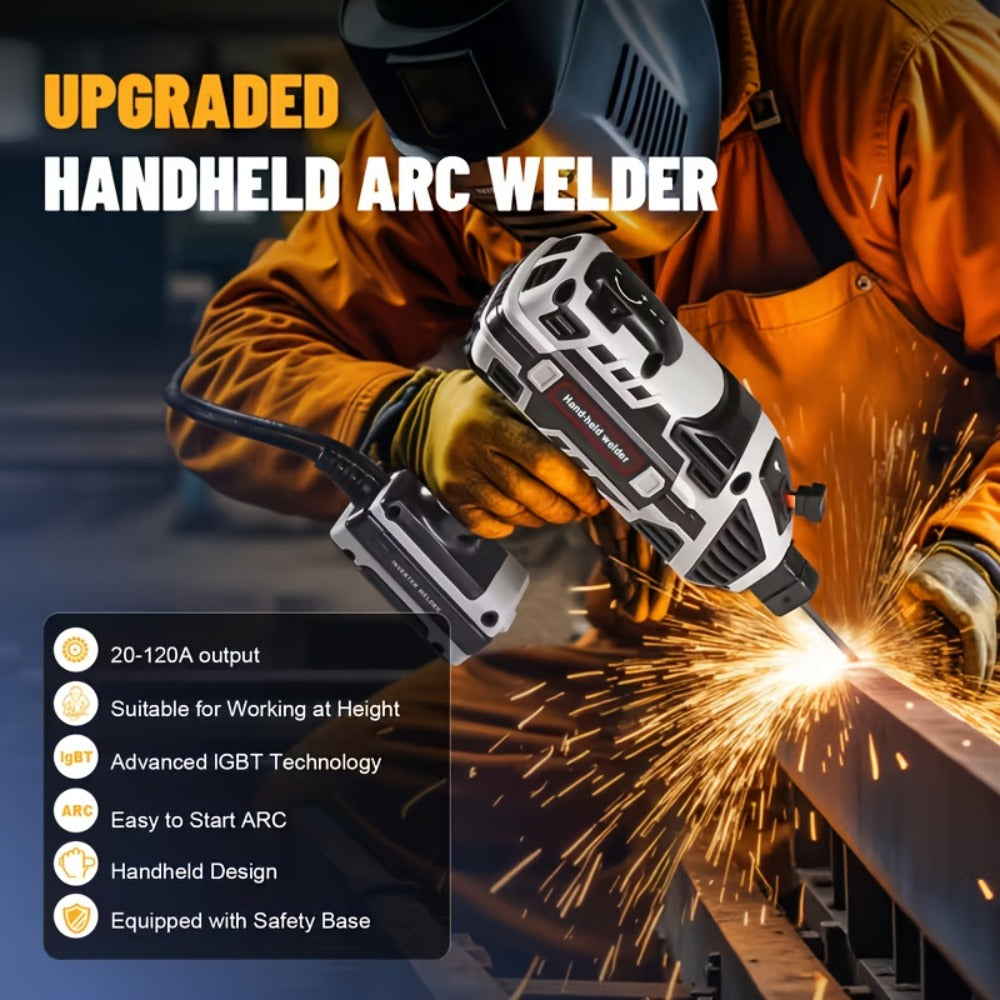 Portable ARC Welder 110V IGBT Inverter – 6-Level Adjustable Current 20-120A, Handheld MMA Stick Welder with Auto Protection