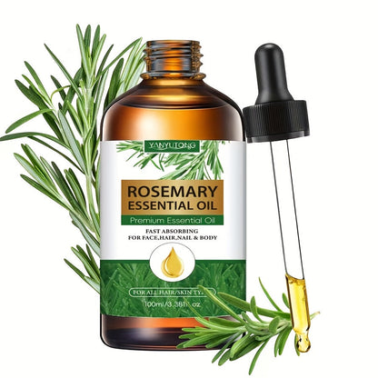 Essential Oil Rosemary External-Use Dropper Bottle with 1-Piece, 2-Piece or 1.01oz Available Options