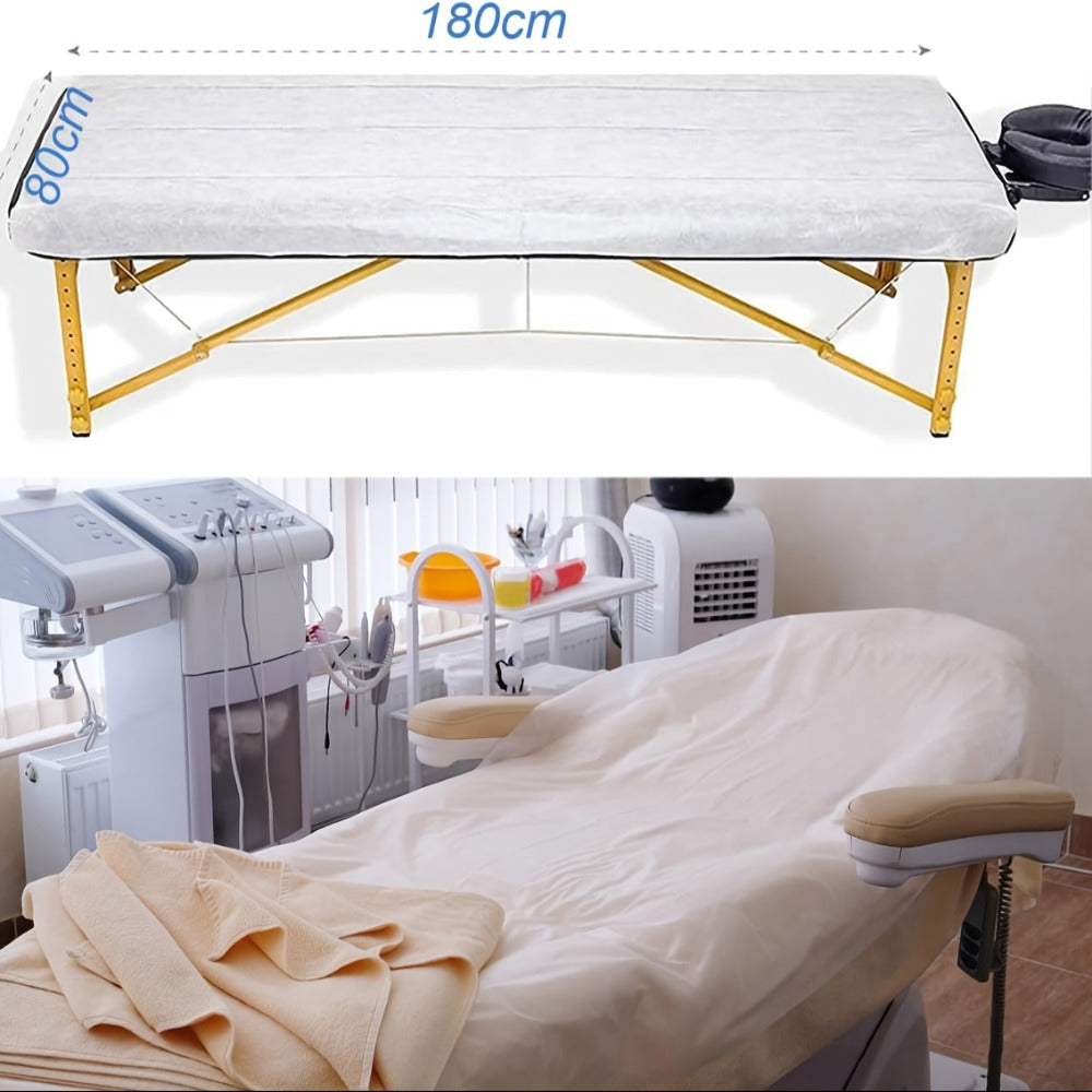 Disposable Massage Table Sheets 100-Pack Non-Woven Spa Bed Cover – Stain-Resistant Single-Use Table Liner for Massage Therapists