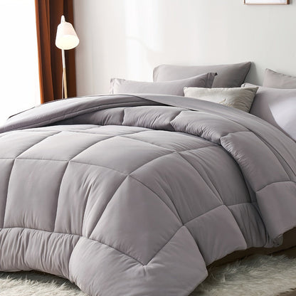 Checkered Microfiber Bed-in-a-Bag Comforter Set with Coordinated Sheets, 16 Color or Code Options and Four Sizes
