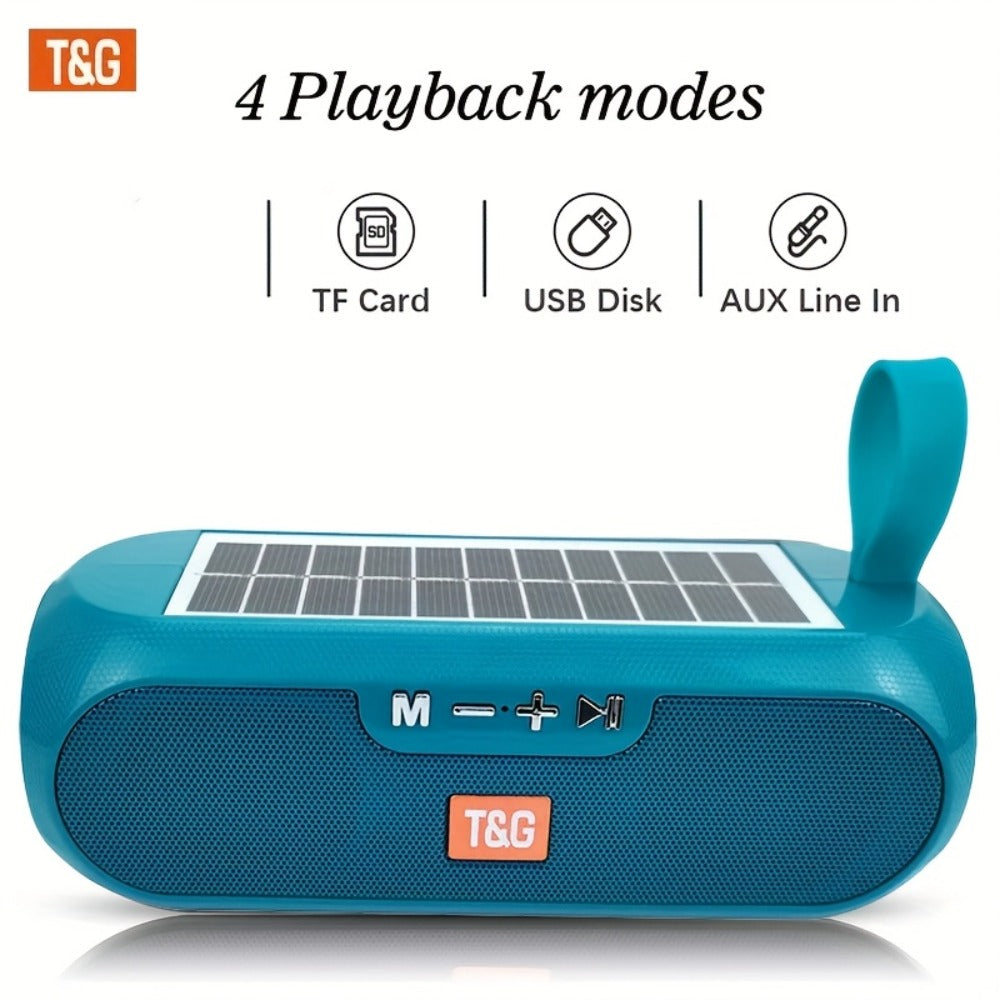 TG182 Solar Powered Bluetooth Speaker, 10W Outdoor Wireless Speaker, 1200mAh Battery, TF Card, FM Radio