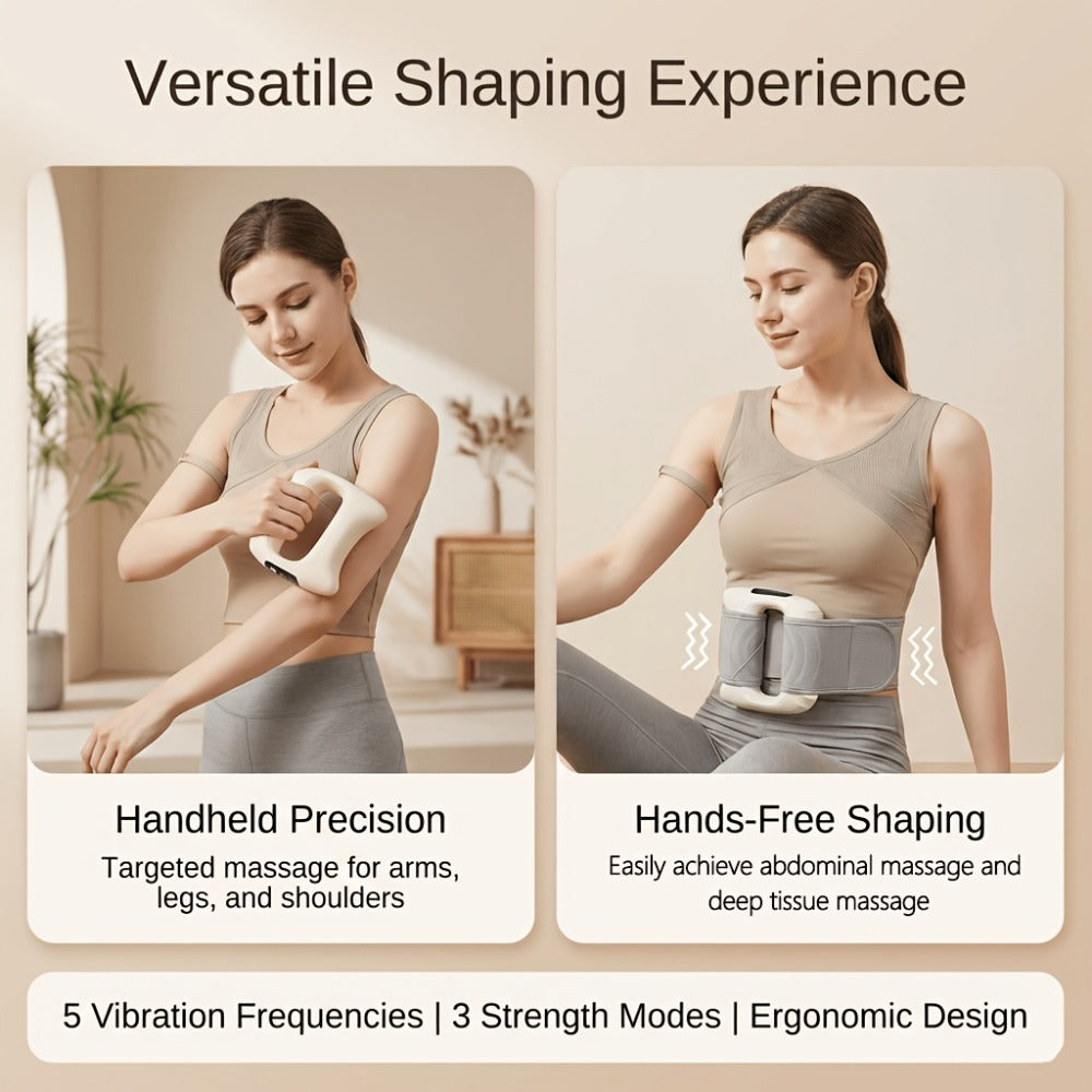 Massage Ring Fascia Massager – Mini Neck Waist & Full Body Muscle Relaxing Ring with Massage Belt, Multi-Function Fitness Relaxation Tool
