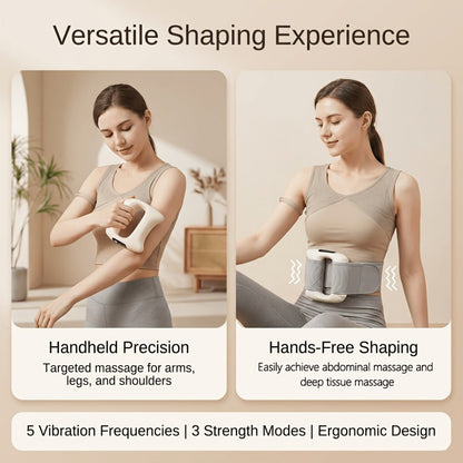 Massage Ring Fascia Massager – Mini Neck Waist & Full Body Muscle Relaxing Ring with Massage Belt, Multi-Function Fitness Relaxation Tool