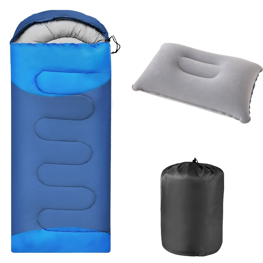 Lightweight Sleeping Bag for Backpacking Camping Hiking – 68°F Warm Weather Rating, Compression Bag Included