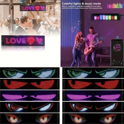 LED Matrix Panel Flexible Programmable Display – Bluetooth APP Control, USB Powered DIY LED Sign Board