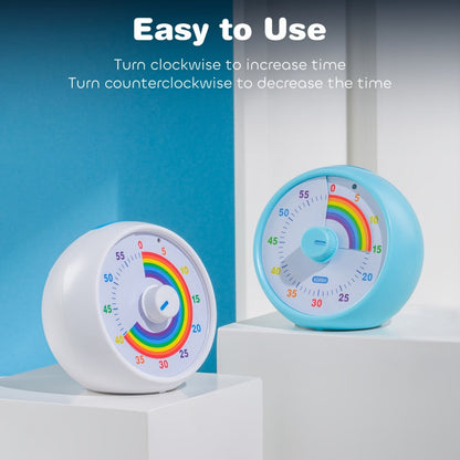 Visual Countdown Timer 60 Minute – Silent Operation Time Management Clock for Classroom, Office, Kitchen & Desktop