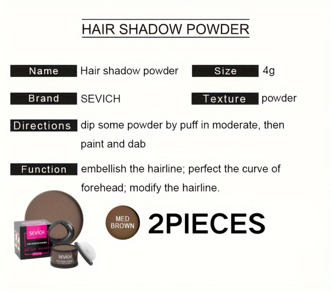 Root Touch Up Hair Powder for Thinning Hair & Gray Roots – Instant Hairline Concealer Shadow Topper, Long-Lasting Resistant Formula